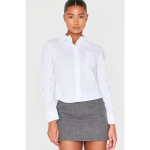 White Ruched Side Shirt | Tops - glamourwo.com | ladies' apparel & accessories & shoes | Outlet