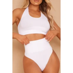 White Shapewear High Waisted Control Thong - glamourwo.com | ladies' apparel & accessories & shoes | Best