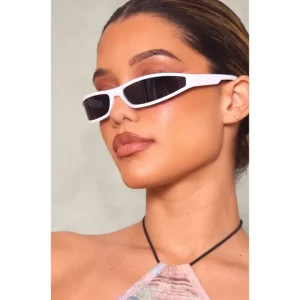 White Slim Sporty Visor Sunglasses - glamourwo.com | ladies' apparel & accessories & shoes | Fashion
