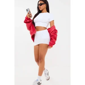 White Slinky Basic Low Rise Mini Skort - glamourwo.com | ladies' apparel & accessories & shoes | Cheap