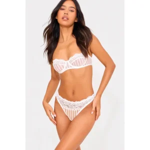 White Stripe Mesh Underwired Bra - glamourwo.com | ladies' apparel & accessories & shoes | Hot