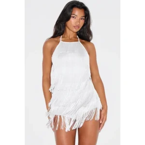 White Tassel Romper | Jumpsuits & Rompers - glamourwo.com | ladies' apparel & accessories & shoes | Cheap