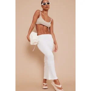 White Towelling Cut Out Waist Maxi Skirt - glamourwo.com | ladies' apparel & accessories & shoes | Store
