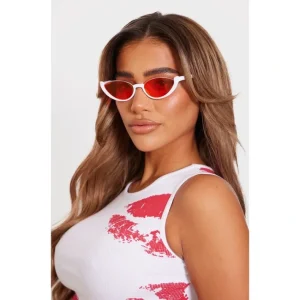 White Vintage Cat Eye Sunglasses - glamourwo.com | ladies' apparel & accessories & shoes | Sale