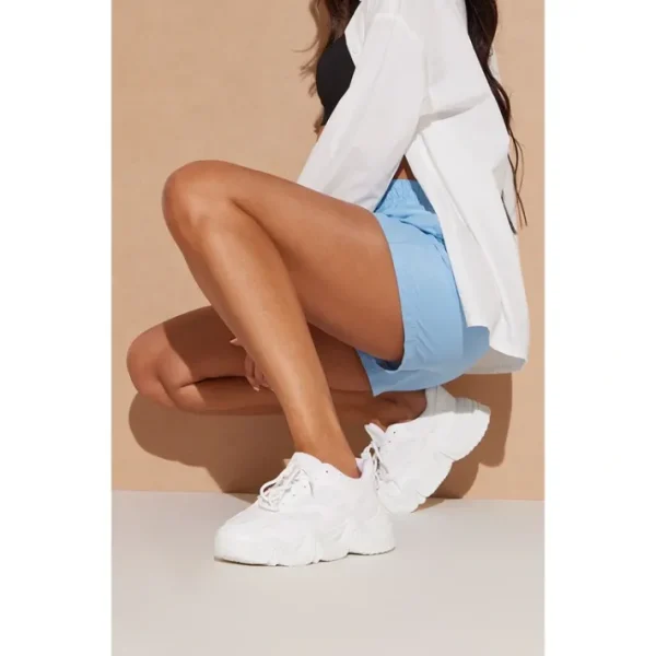 White Wave Sole Chunky Sneakers | Shoes - glamourwo.com | ladies' apparel & accessories & shoes | Shop