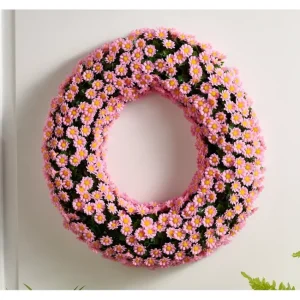 Wicker Park 22" Faux Daisy Wreath - glamourwo.com | ladies' apparel & accessories & shoes | Cheap