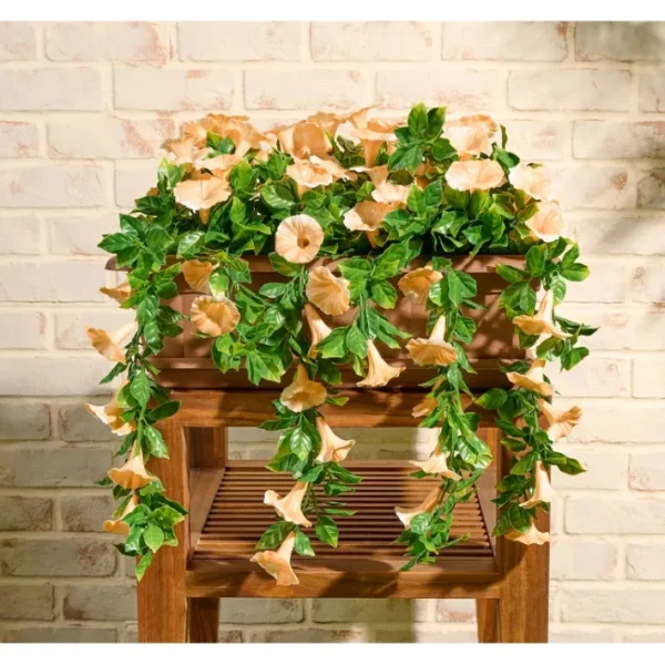 Wicker Park Cascading Faux Petunia in 20" Rectangular Planter - glamourwo.com | ladies' apparel & accessories & shoes | Cheap