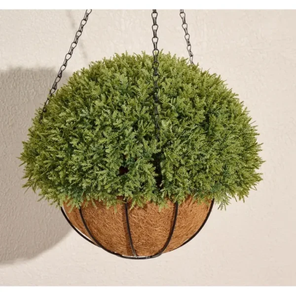 Wicker Park Faux Cedar Hanging Basket - glamourwo.com | ladies' apparel & accessories & shoes | Discount