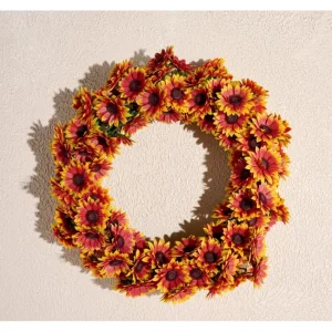 Wicker Park Golden Sunflower Wreath - glamourwo.com | ladies' apparel & accessories & shoes | New
