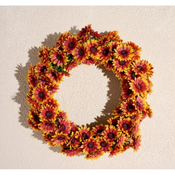 Wicker Park Golden Sunflower Wreath - glamourwo.com | ladies' apparel & accessories & shoes | New