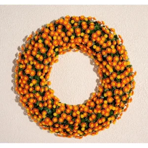 Wicker Park Harvest Faux Mum Wreath - glamourwo.com | ladies' apparel & accessories & shoes | Store
