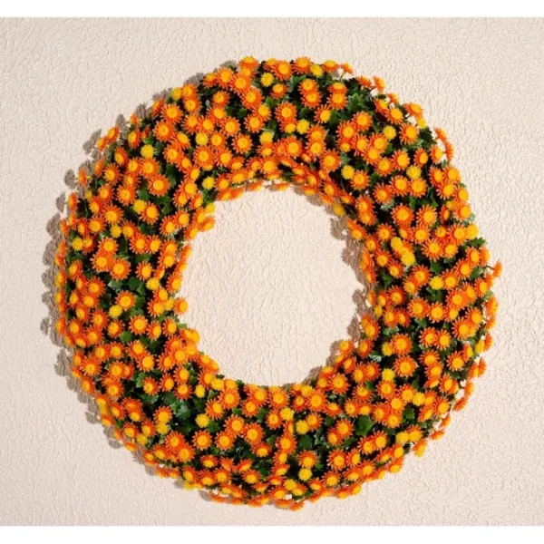 Wicker Park Harvest Faux Mum Wreath - glamourwo.com | ladies' apparel & accessories & shoes | Store