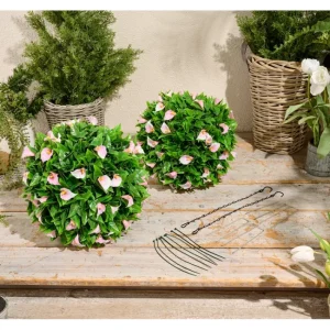Wicker Park Set of (2) 15" Faux Calla Lily Garden Spheres - glamourwo.com | ladies' apparel & accessories & shoes | Cheap