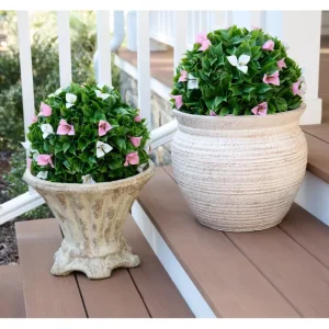 Wicker Park Set of 2 Faux Bougainvillea 13" Spheres - glamourwo.com | ladies' apparel & accessories & shoes | Discount