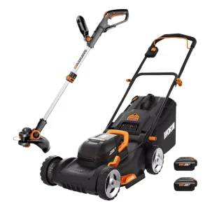 Worx WG911 40V Lawn Mower and 20V Grass TrimmerCombo Kit - glamourwo.com | ladies' apparel & accessories & shoes | Online