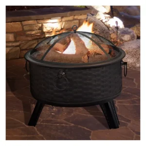 26" Woven Round Fire Pit - glamourwo.com | ladies' apparel & accessories & shoes* Clearance
