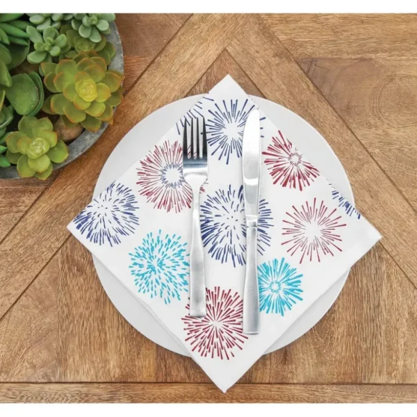 18" x 18" Firework Sparkle Napkin Set of 6 by Valerie - glamourwo.com | ladies' apparel & accessories & shoes* Discount