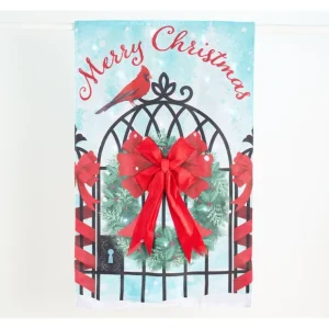 20" x 32" Illuminated Christmas Applique Flag by Evergreen - glamourwo.com | ladies' apparel & accessories & shoes* Best Sale