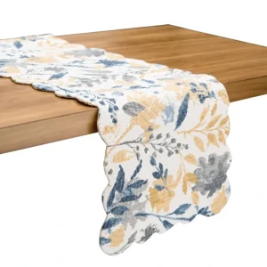 14" x 51" Natural Home Floral Table Runner by Valerie - glamourwo.com | ladies' apparel & accessories & shoes* Flash Sale