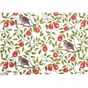 14" x 20" Partridge In A Pear Placemat Set of 6 by Valerie - glamourwo.com | ladies' apparel & accessories & shoes* Discount