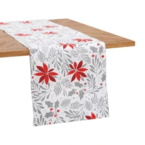 14" x 72" Poinsettia Christmas Table Runner by Valerie - glamourwo.com | ladies' apparel & accessories & shoes* Outlet