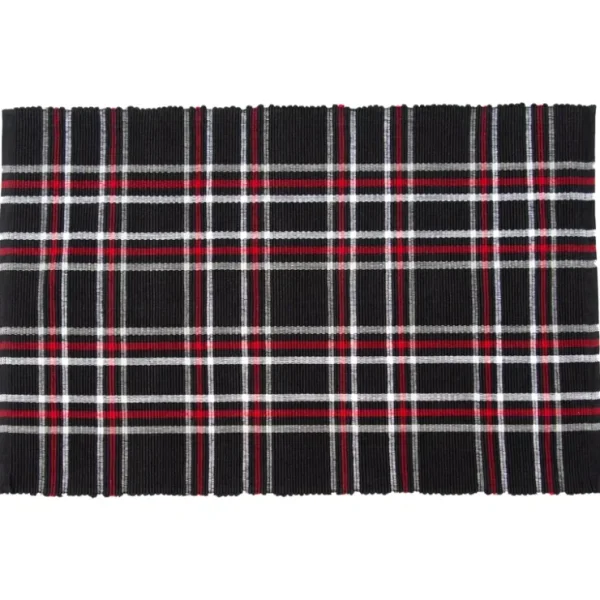 13" x 19" Poinsettia Plaid Placemat Set of 6 byValerie - glamourwo.com | ladies' apparel & accessories & shoes* Outlet