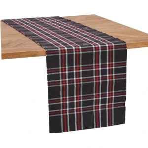 13" x 72" Poinsettia Plaid Woven Table Runner by Valerie - glamourwo.com | ladies' apparel & accessories & shoes* Best