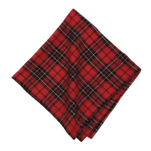 18" x 18" Red Black Plaid Napkin Set of 6 by Valerie - glamourwo.com | ladies' apparel & accessories & shoes* Online