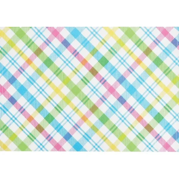 13" x 19" Spring Blossom Plaid Placemat Set of6 by Valerie - glamourwo.com | ladies' apparel & accessories & shoes* Clearance
