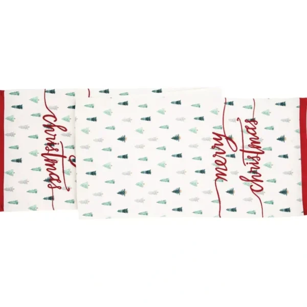 14" x 72" Tree Holiday Red Christmas Table Runner by Valerie - glamourwo.com | ladies' apparel & accessories & shoes* Fashion