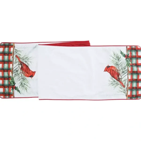 13" x 72" Woodland Cardinal Plaid Table Runner by Valerie - glamourwo.com | ladies' apparel & accessories & shoes* Sale
