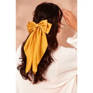 Yellow Oversized Bow Hair Clip | Accessories - glamourwo.com | ladies' apparel & accessories & shoes | Cheap